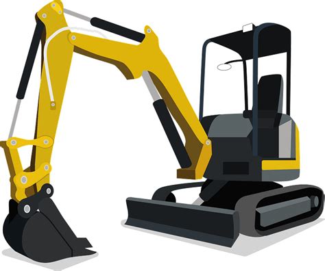 free red mini excavator clipart|mini excavator drawing.